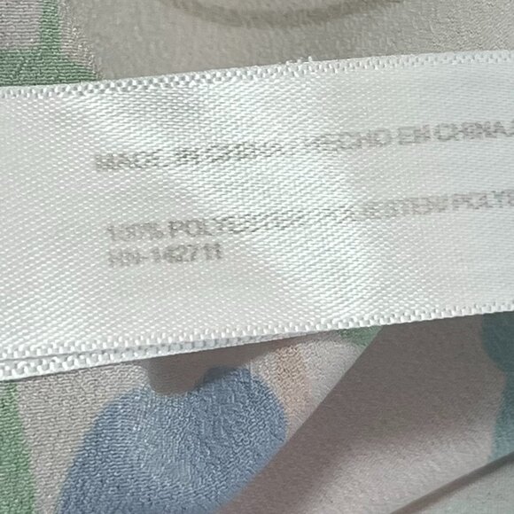 Eloquii Shoulder Tie Pastel Multi Color Floral Blouse with Long Sleeves Size 16 - Picture 9 of 10